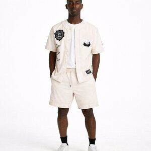 Baseball leather jersey and shorts set